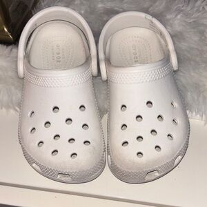 Kids White Crocs TD size 10c
